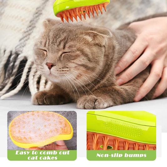 Brosse à vapeur pour chat, nettoyage 3 en 1