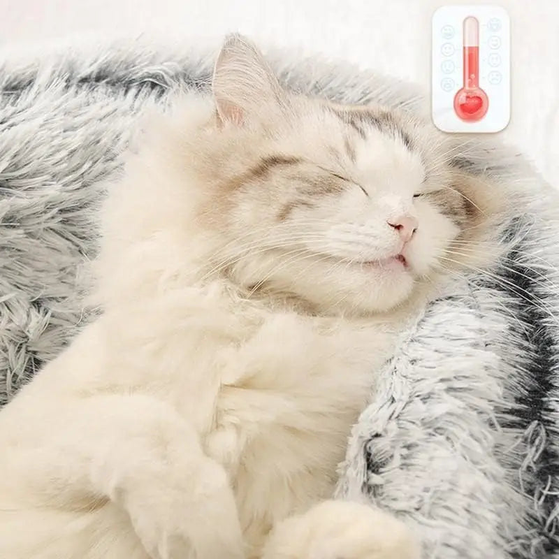 petit lit en fausse fourrure pour chat