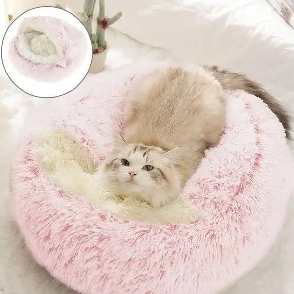 petit lit en fausse fourrure pour chat